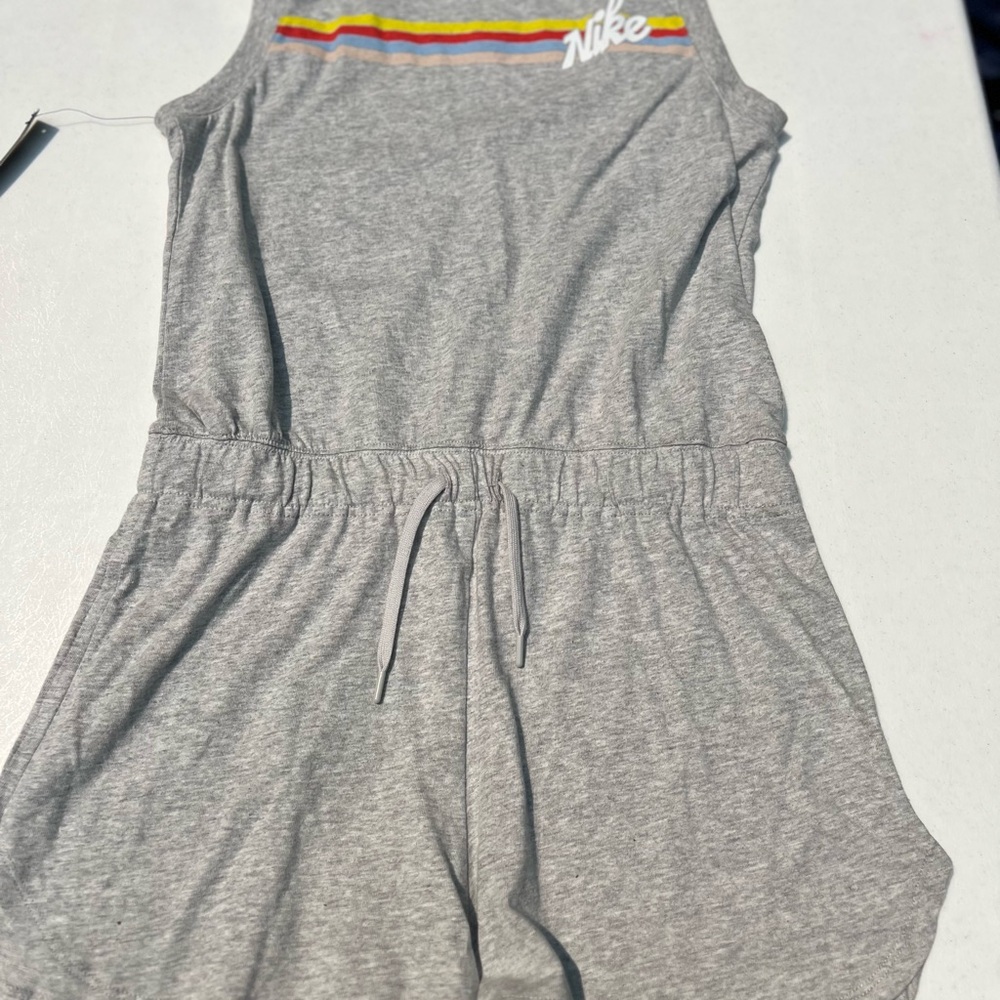 Nike Light Heather Grey Jumpsuit with Elastic Waist